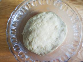 用手揉成光滑的面团。盖上保鲜膜发酵四十分钟以上。