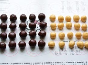 松弛好的面团平均分成20个，滚圆备用