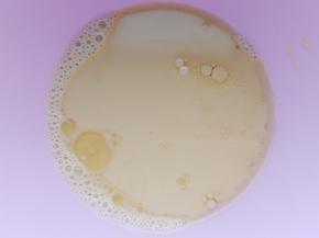 奶茶加入玉米油搅匀。