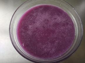 打成紫薯浆糊。