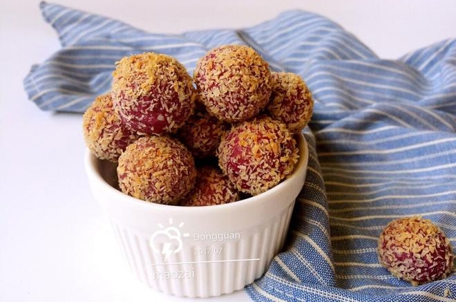 迷你紫薯椰香球