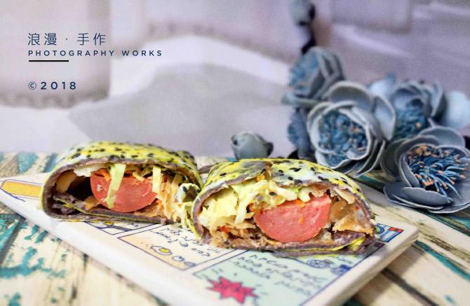 黑米面煎饼馃子