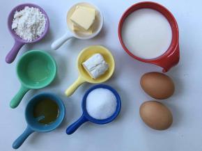 食材一览（不包括涂抹舒芙蕾杯的黄油、细砂糖）