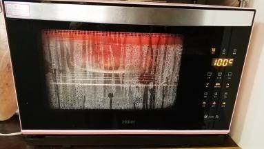 入烤箱蒸汽功能100度9分钟