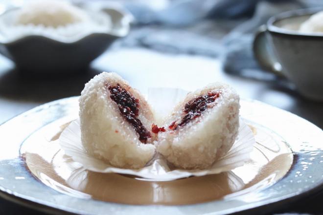 椰浆蔓越莓糯米球，蒸出来的美味