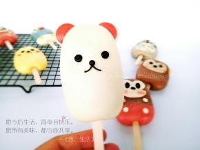成品  雪糕棍可以蒸之前插上也可以蒸好以后再插上