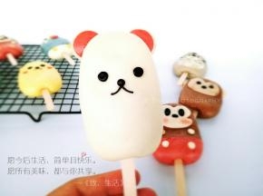 成品  雪糕棍可以蒸之前插上也可以蒸好以后再插上