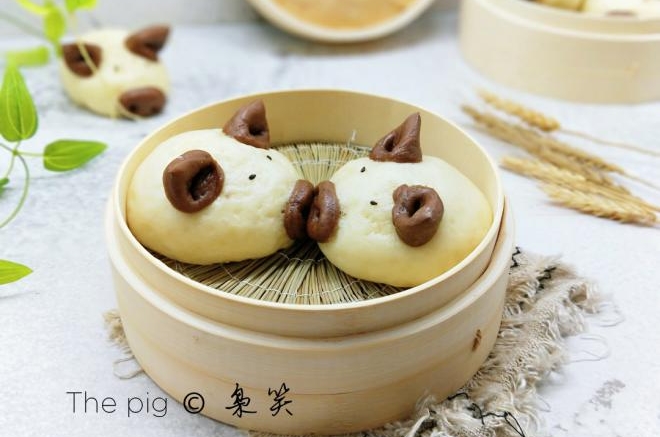 小猪豆沙包