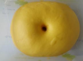 整理好放入发酵盒中发酵两倍大，手指粘粉戳孔洞口不回缩不塌陷就可以了