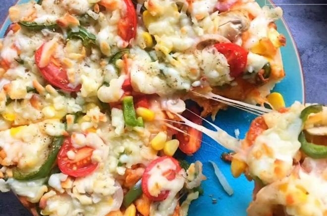 自制芝士鸡肉披萨