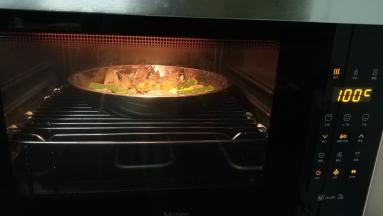 入烤箱蒸汽功能100度10分钟