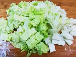白菜切小块