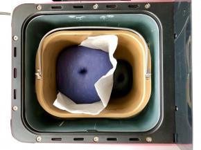 发酵结束，用手指蘸面粉在面团中间戳一个洞，指洞不回缩不塌陷即发酵好了。