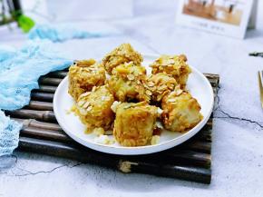 我做的少油版，也可以多放一些油，炸！