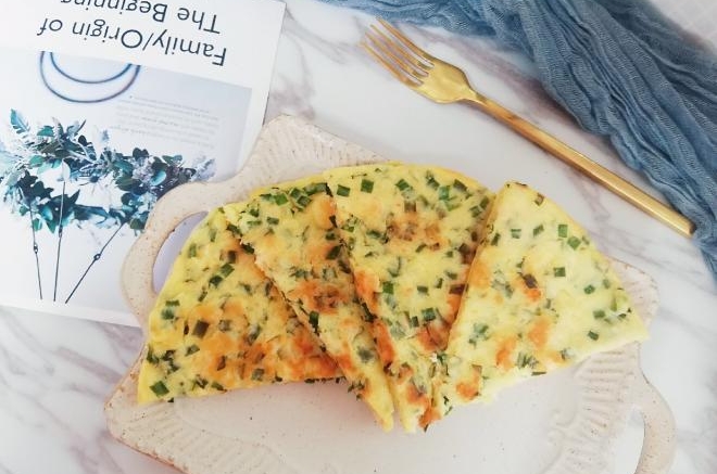 虾肉韭菜煎饼