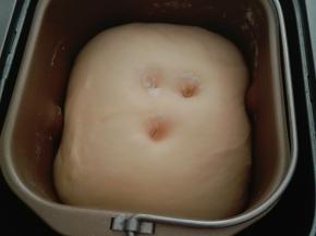 温暖处发酵，不回缩说明发好了