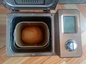 20分钟后，面团发酵到2倍大小