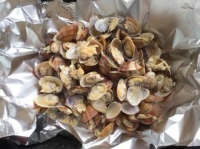 把处理好的花甲倒在粉丝上。