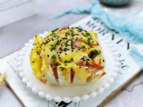 近看，美味早餐。