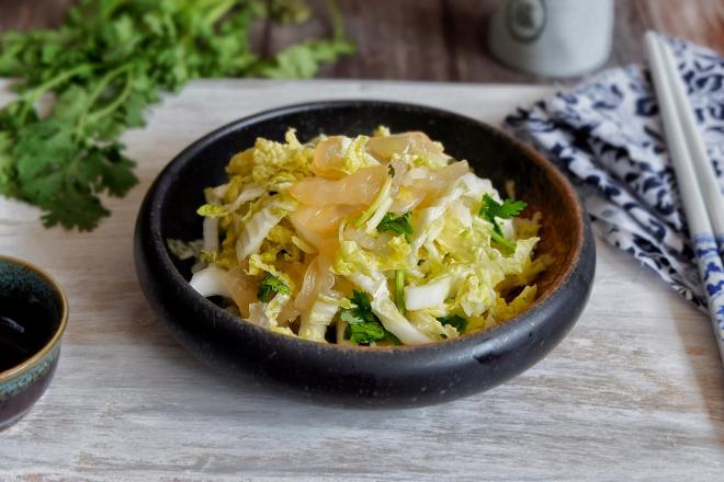 白菜心拌海蜇头