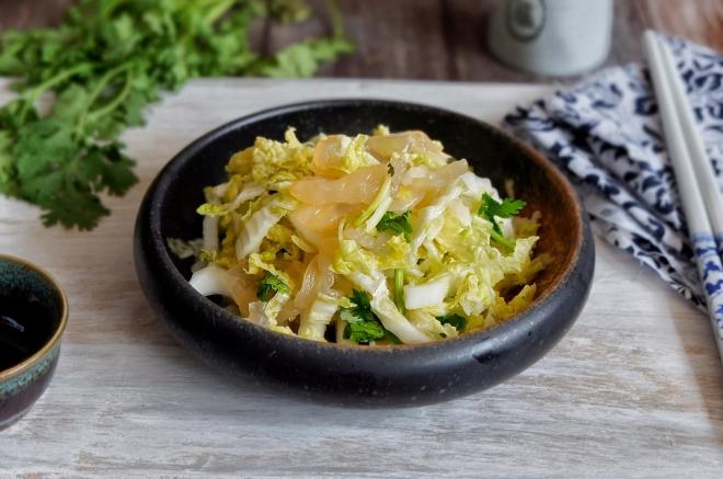 白菜心拌海蜇头