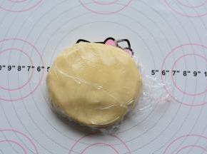 搅拌好的面团包上保鲜膜，放在室温下醒发1--2个小时。