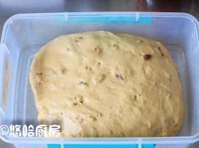 室温26度，发酵一个小时二十分钟，面团翻面后再次醒发30分钟。