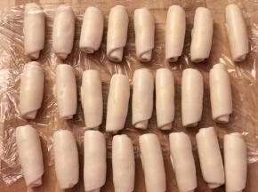 静置20分钟，其实当把第24个卷好，第一个差不多也静置了20分钟。所以可以继续做下去。