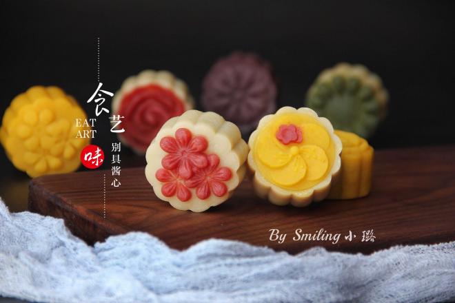 桃山皮麻薯拉丝月饼