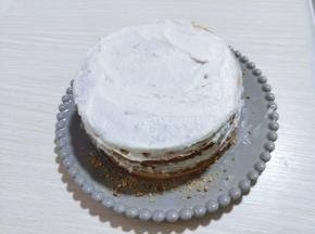 最后涂抹奶油奶酪。