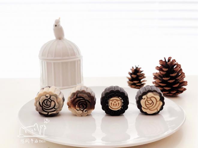 巧克力桃山皮月饼