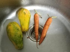 木瓜、红萝卜