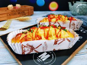 近看，拉丝的面包！