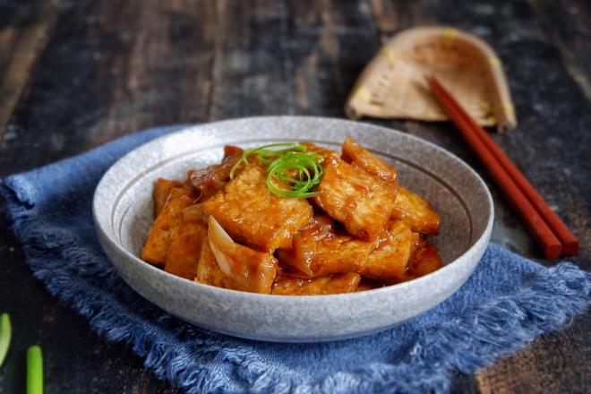 葱烧豆腐