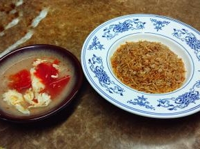 一人食，一饭一汤
