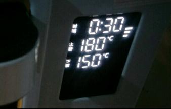 上火180/下火150开启烤箱