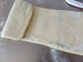 从4分之一处折回来