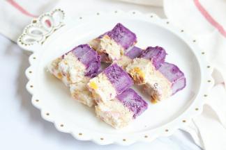 夏天可以冷冻，就是紫薯酸奶冻啦！