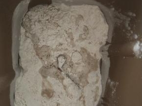 除黄油和黑芝麻外所有材料放入面包机揉面