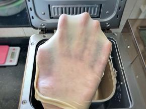 4、和面功能结束后，面团达到完全扩展阶段。