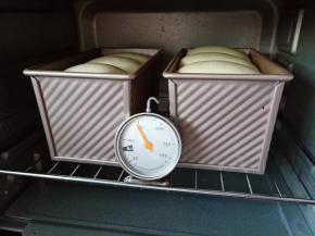 16.放入预热好的烤箱，上下火150度，中下层烤45分钟左右，中途注意上色情况及时加盖锡纸