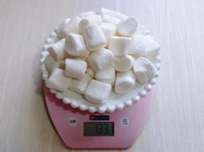 原味棉花糖称重！
