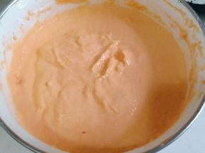 混合好的面糊状态。