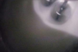 继续开快速打发至细小微泡状，加入最后三分之一的糖，继续打发