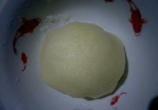 拌匀成光滑面团。盖保鲜膜放入冰箱冷藏20分钟