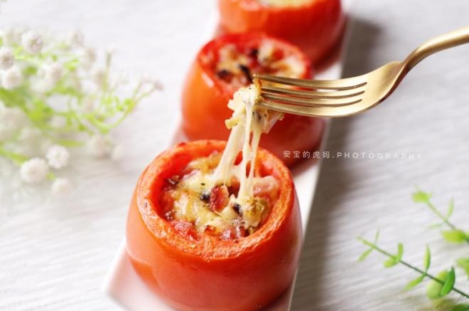 芝士焗番茄