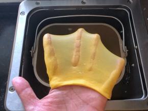 5、和面功能结束后，面团达到完全扩展阶段。