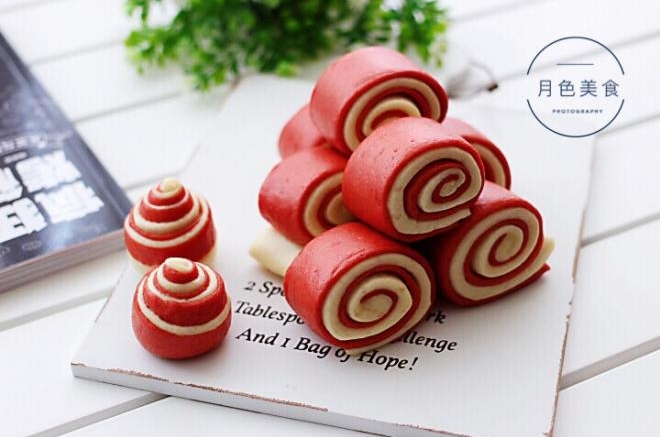 牛奶刀切双色馒头