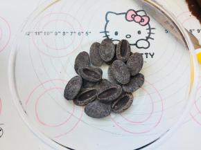 黑巧克力加君度橙酒，隔水融化。