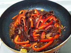翻炒一分钟